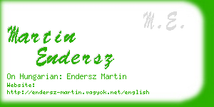 martin endersz business card